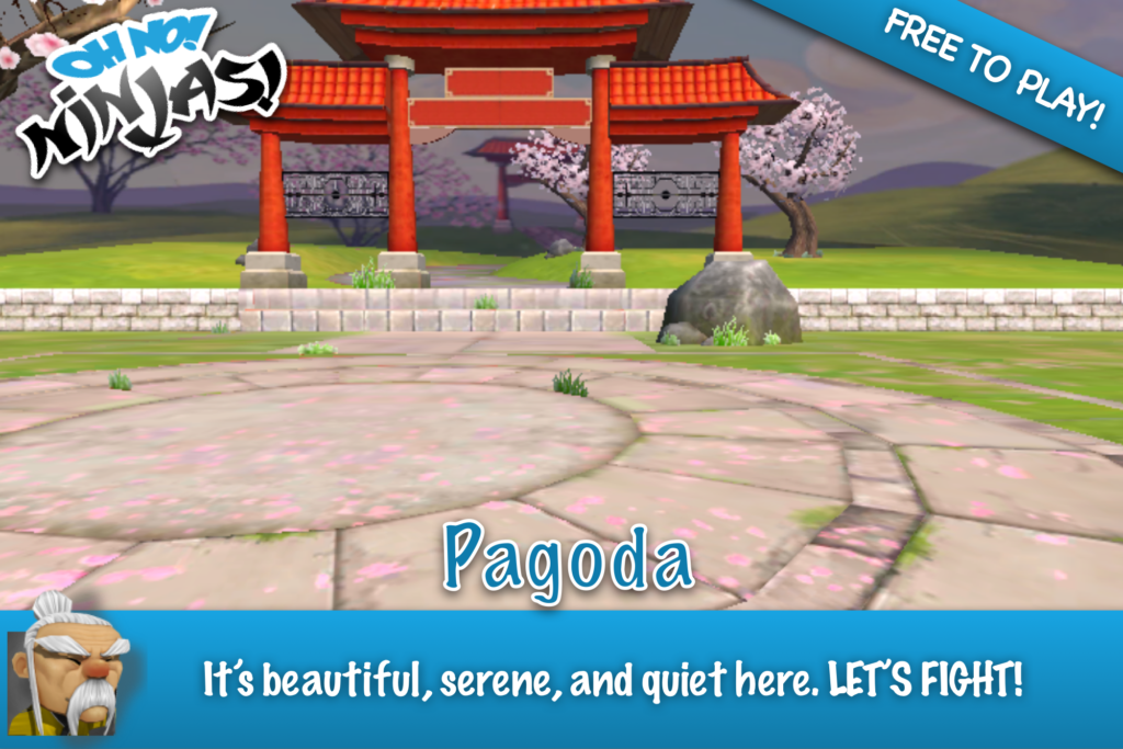 The Pagoda Arena: It's beautiful, serene, and quiet here. LET'S FIGHT!